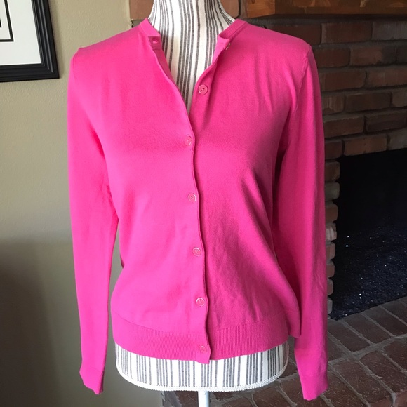 Lilly Pulitzer Sweaters - Lilly Pulitzer Pink Button Down Cardigan Sz M